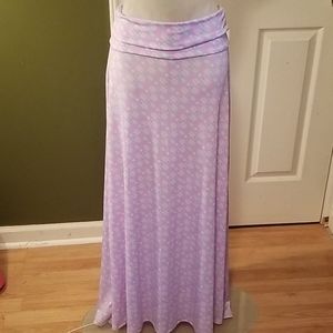 Lularoe Lilac Pink Mint Floral Maxi XS